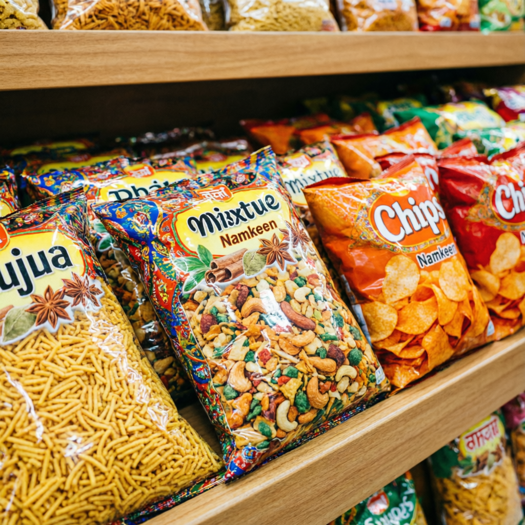 Snack Section at Grocery Store