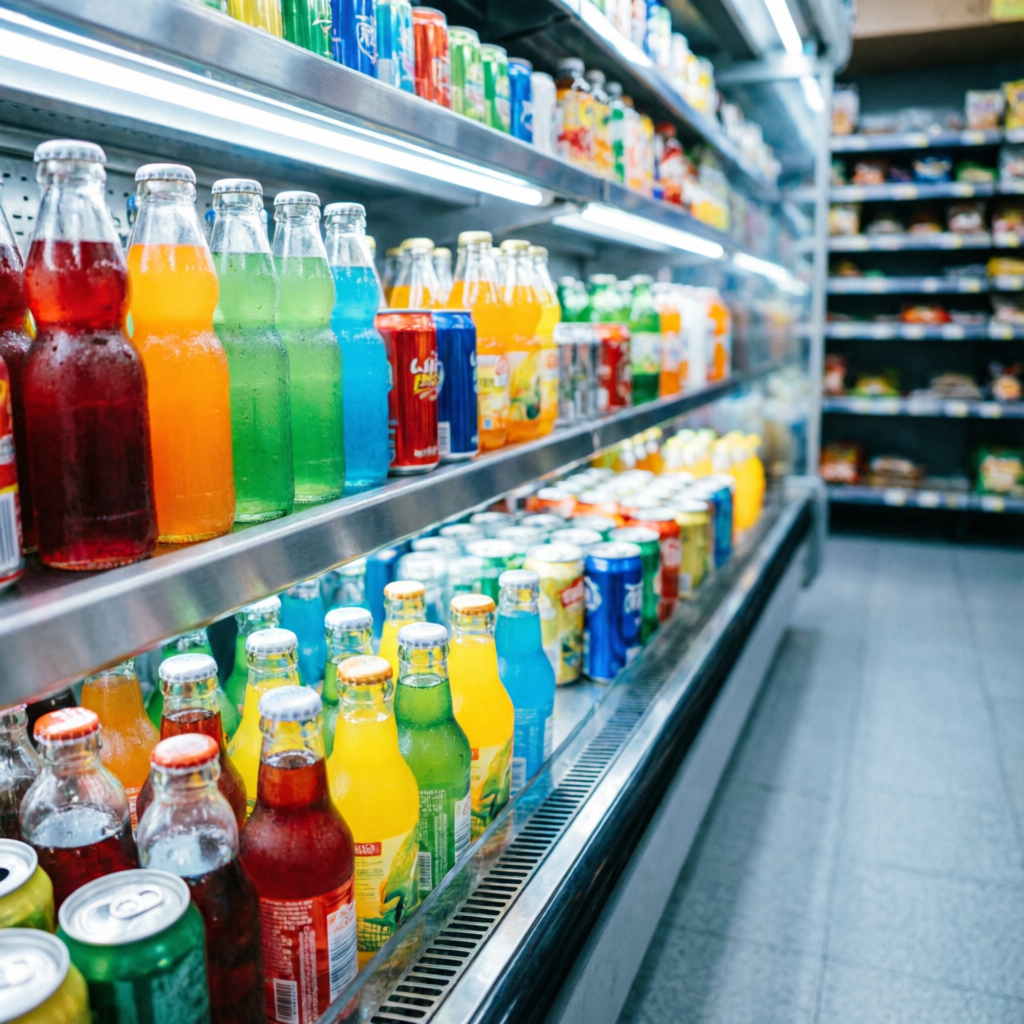 Beverage Display at Grocery Store