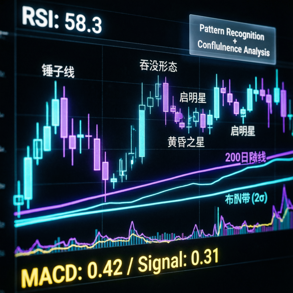 Advanced trading strategy with technical analysis indicators