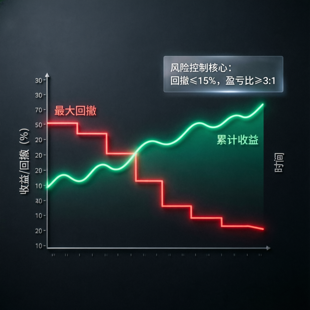 Trailing drawdown visualization showing risk management