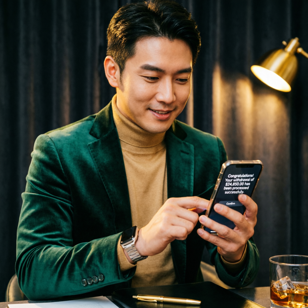 Trader receiving successful Apex payout notification on phone