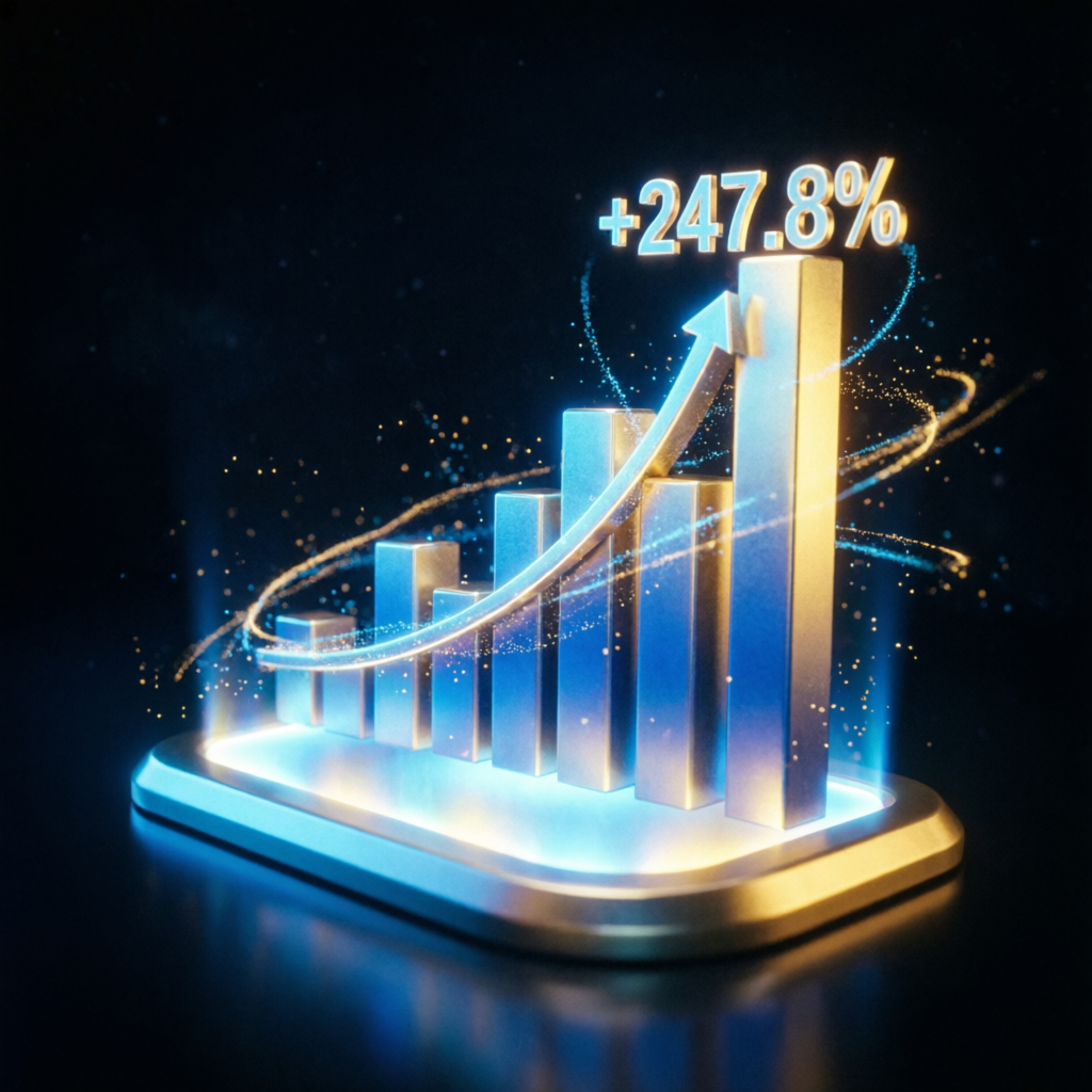 Profit growth chart showing successful Apex PA Account passes