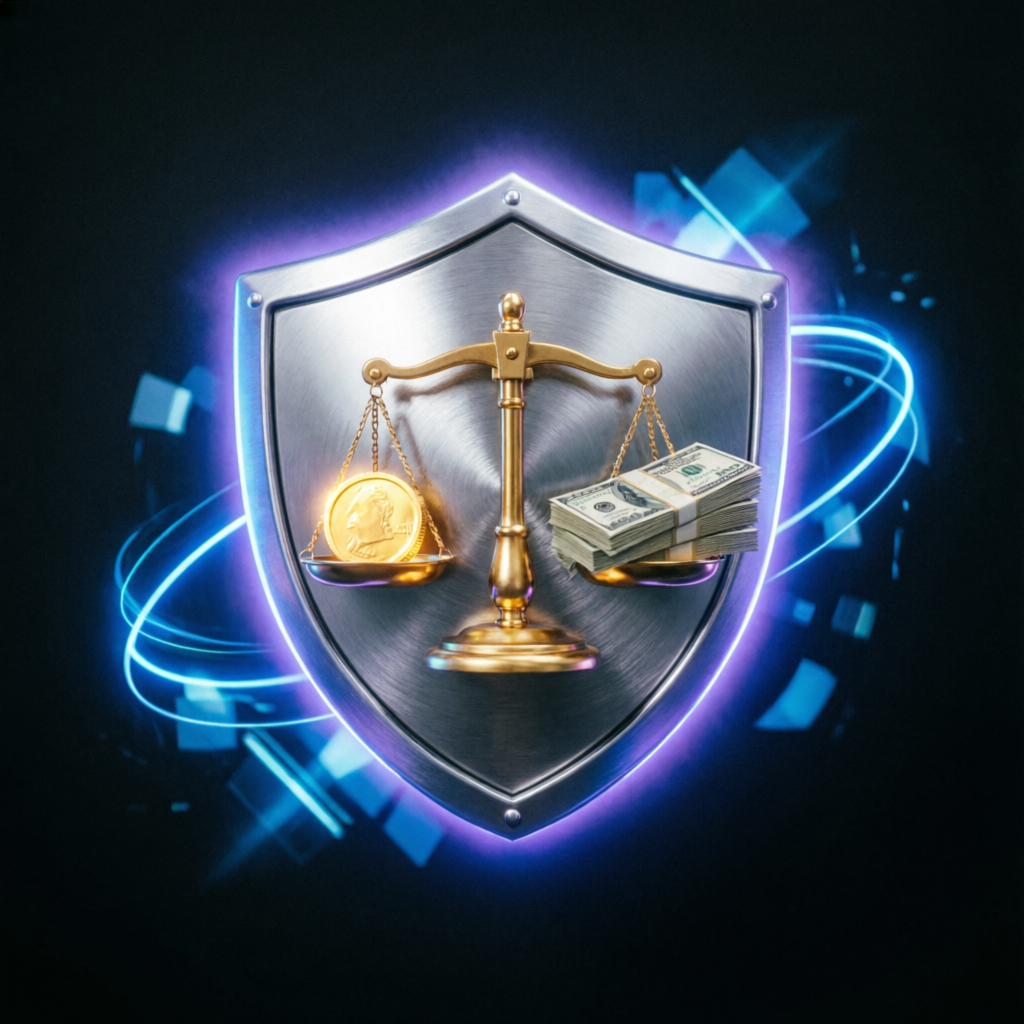 Risk management shield protecting forex trading capital