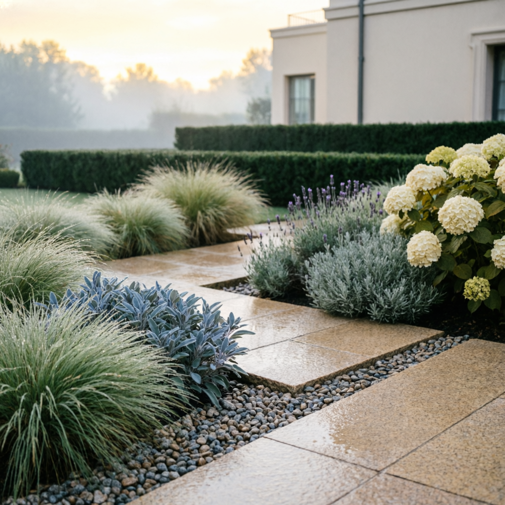 Serene luxury residential garden