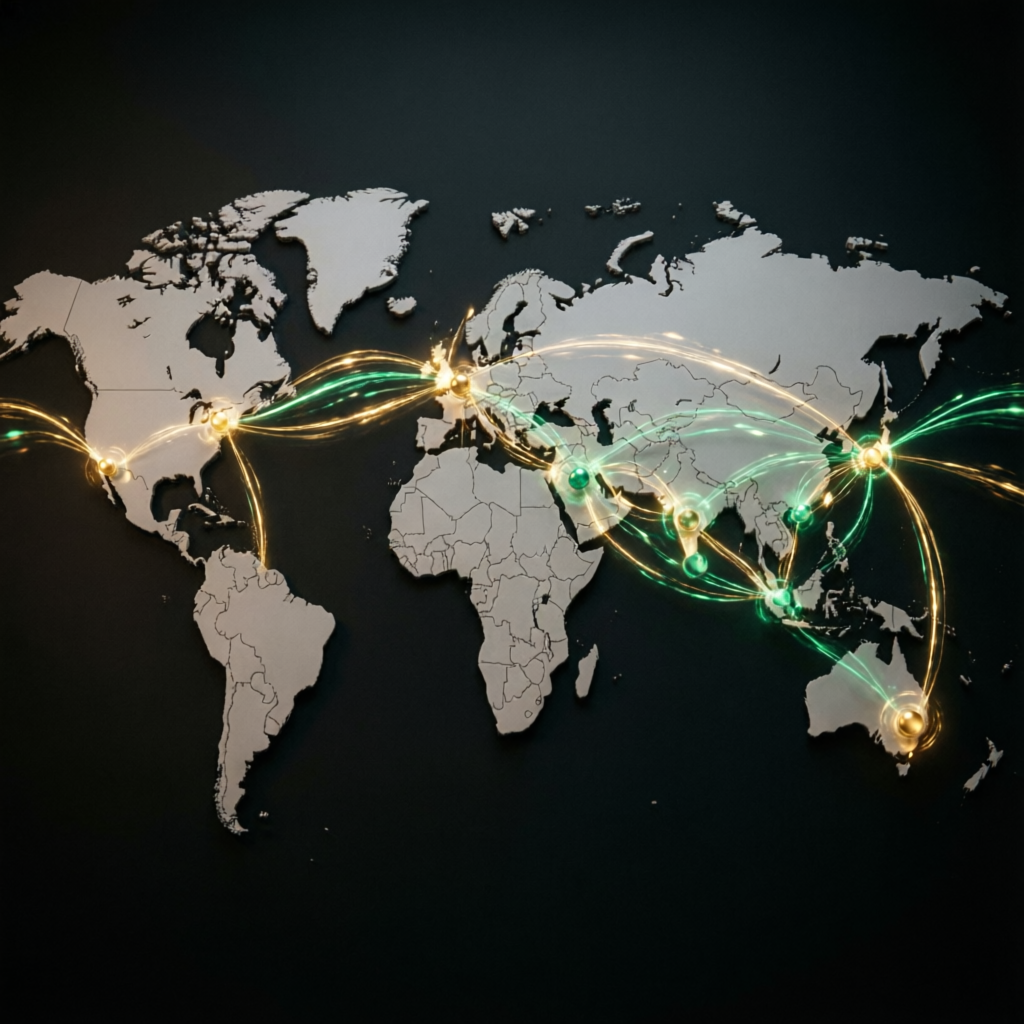 Global forex trading network connecting traders worldwide