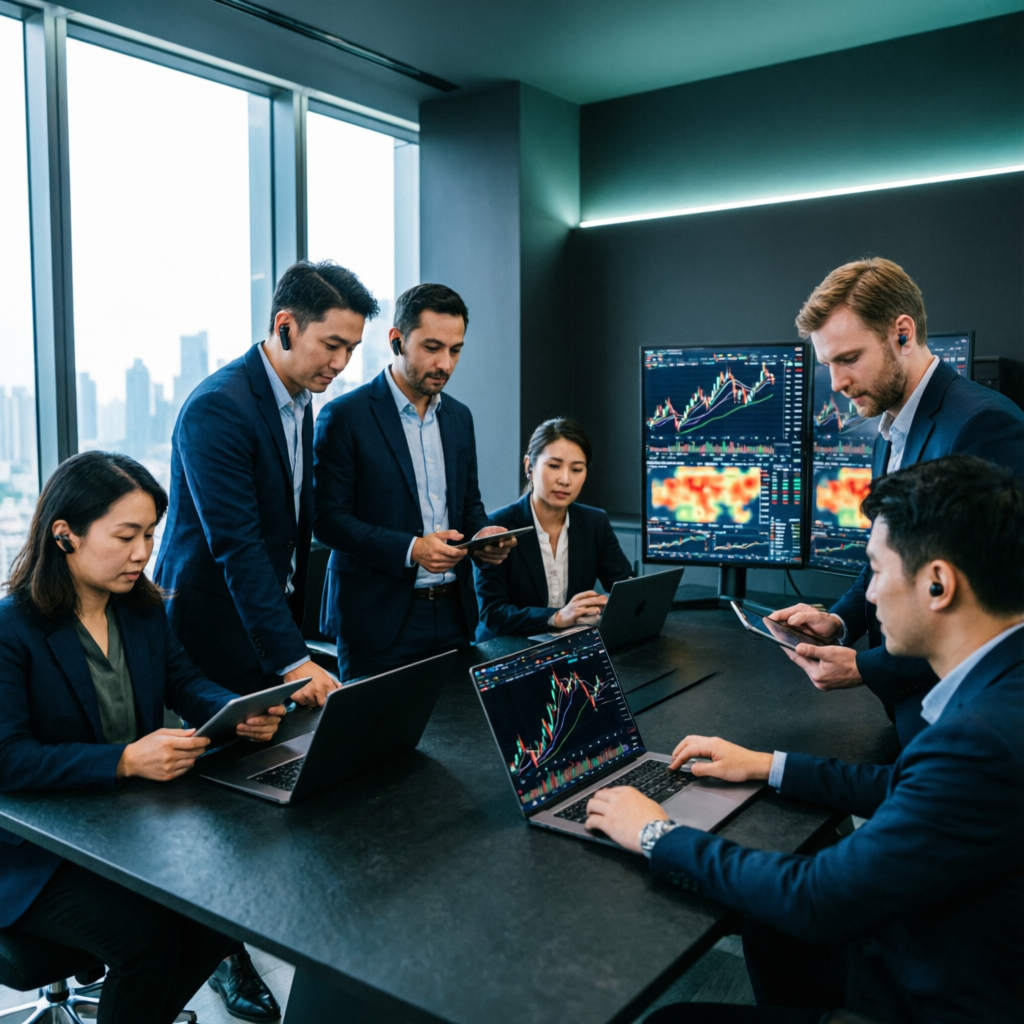 Professional team of forex analysts managing prop firm accounts