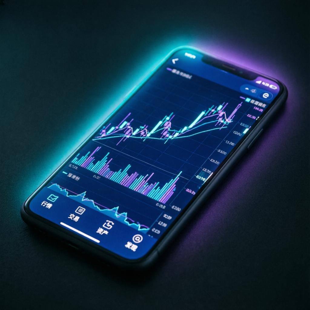 Mobile trading app showing live Apex evaluation charts