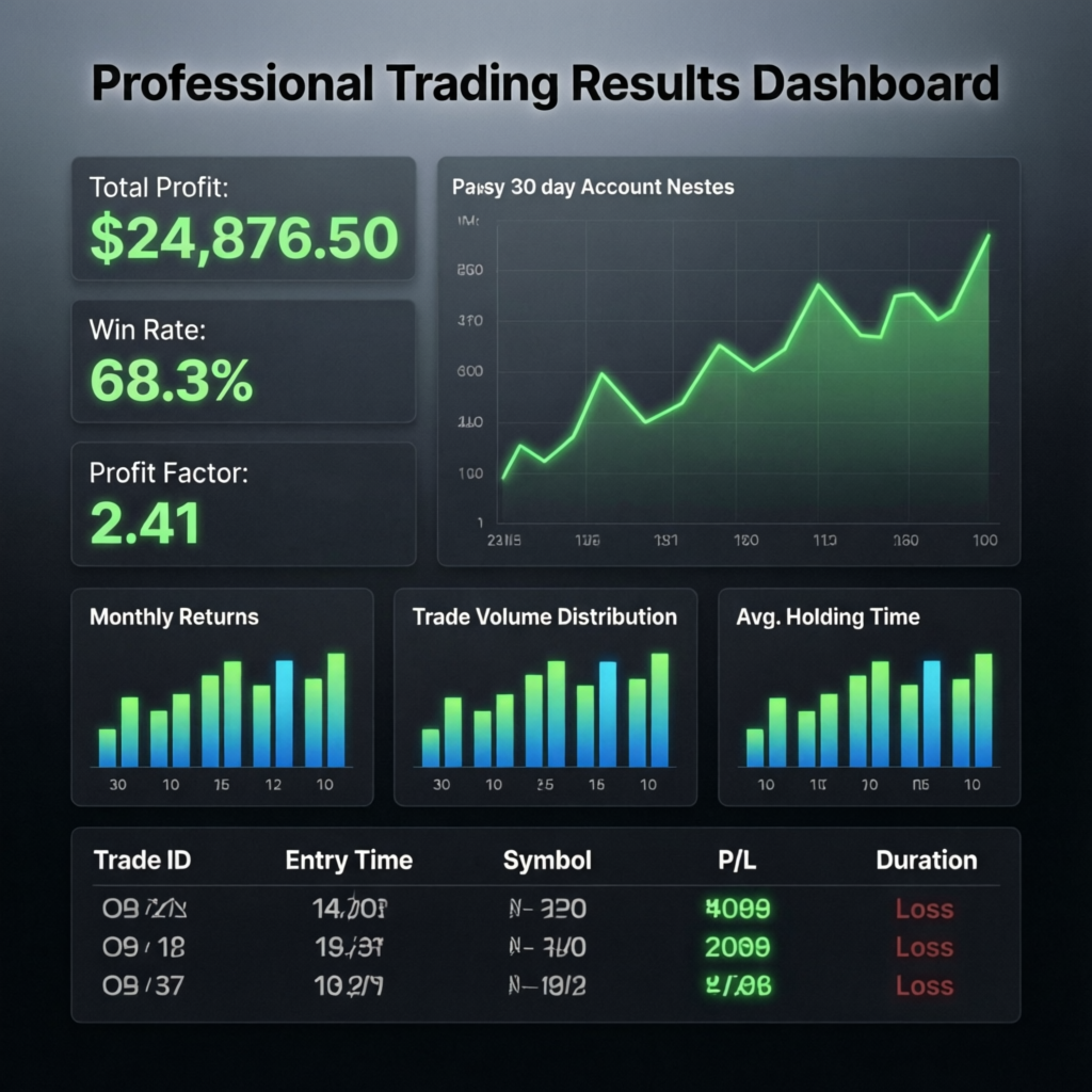 Trading Results Dashboard