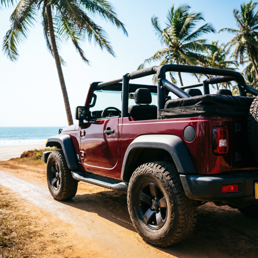 Open-top Thar self drive Goa