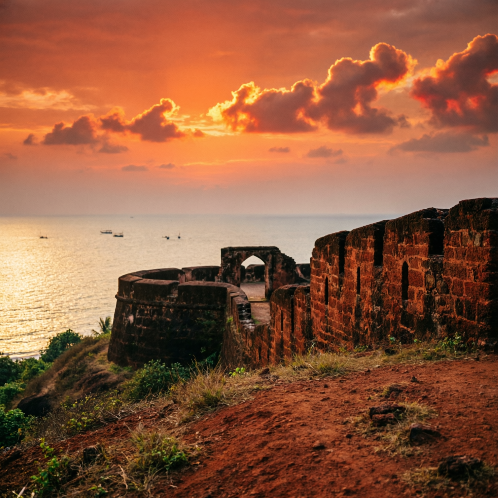 Chapora fort sunset Vagator