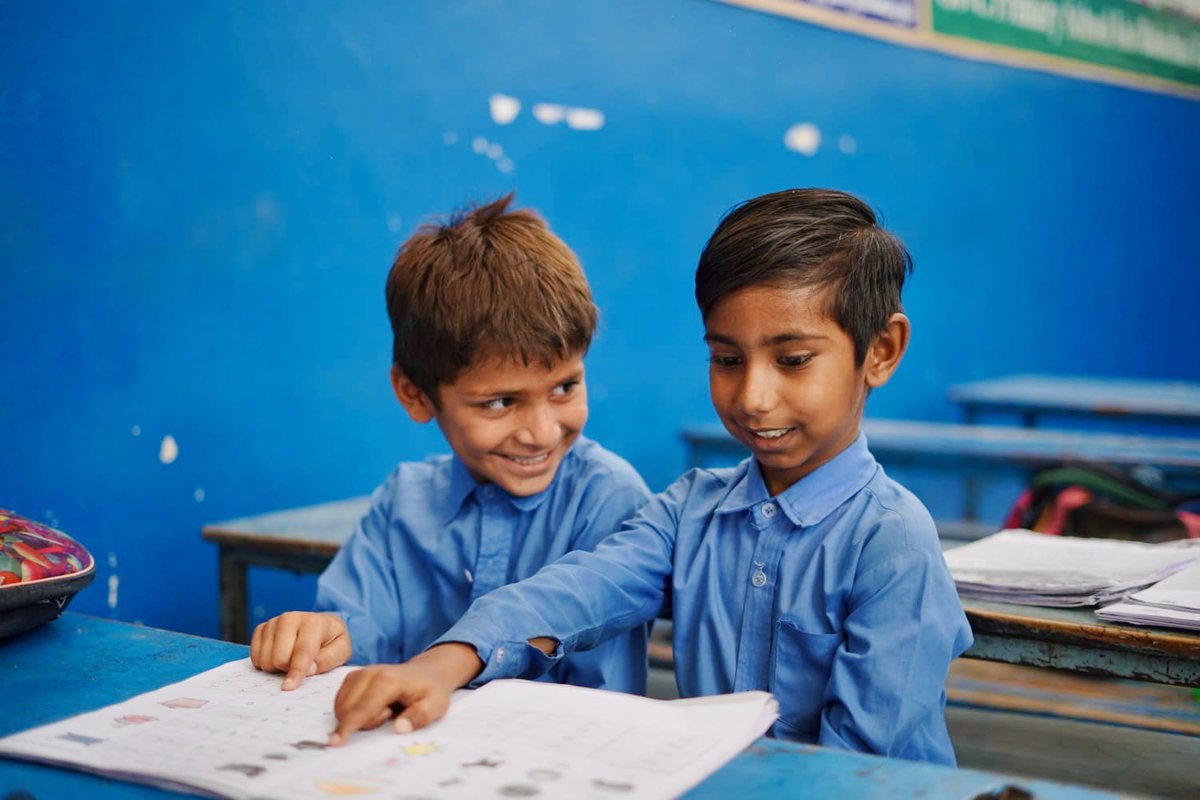Smiling students of Iqra Public High School Golarchi