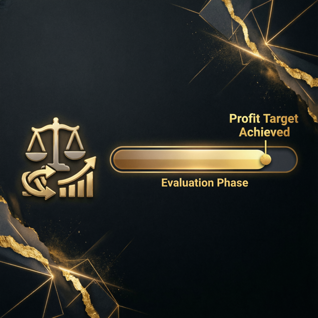 Profit target achieved evaluation phase - prop firm passing service