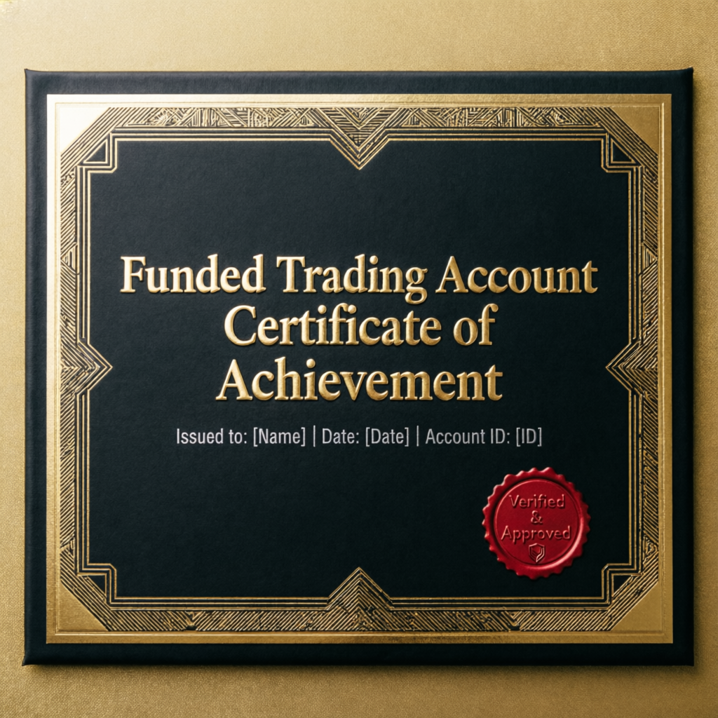 Funded trading account certificate of achievement - Topstep funded trader