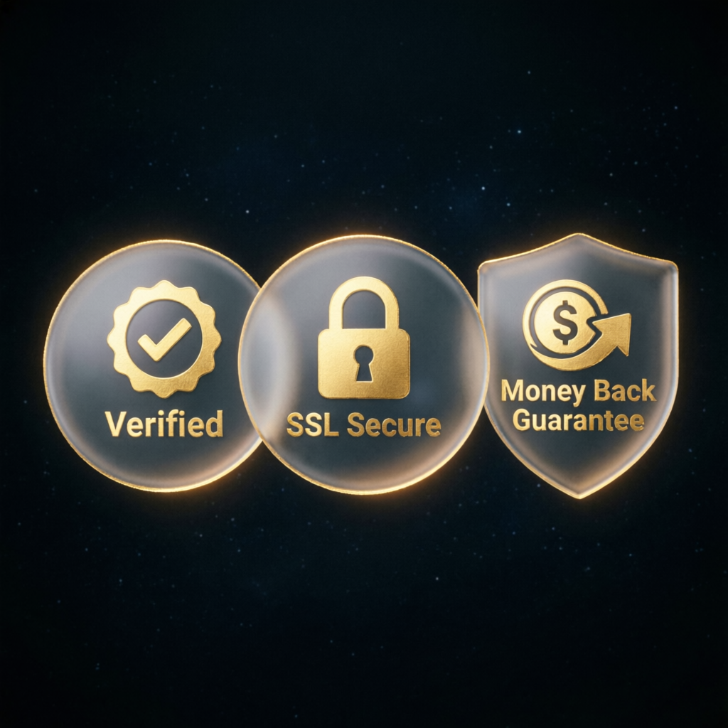 Trust Badges Verified SSL Secure Money Back Guarantee