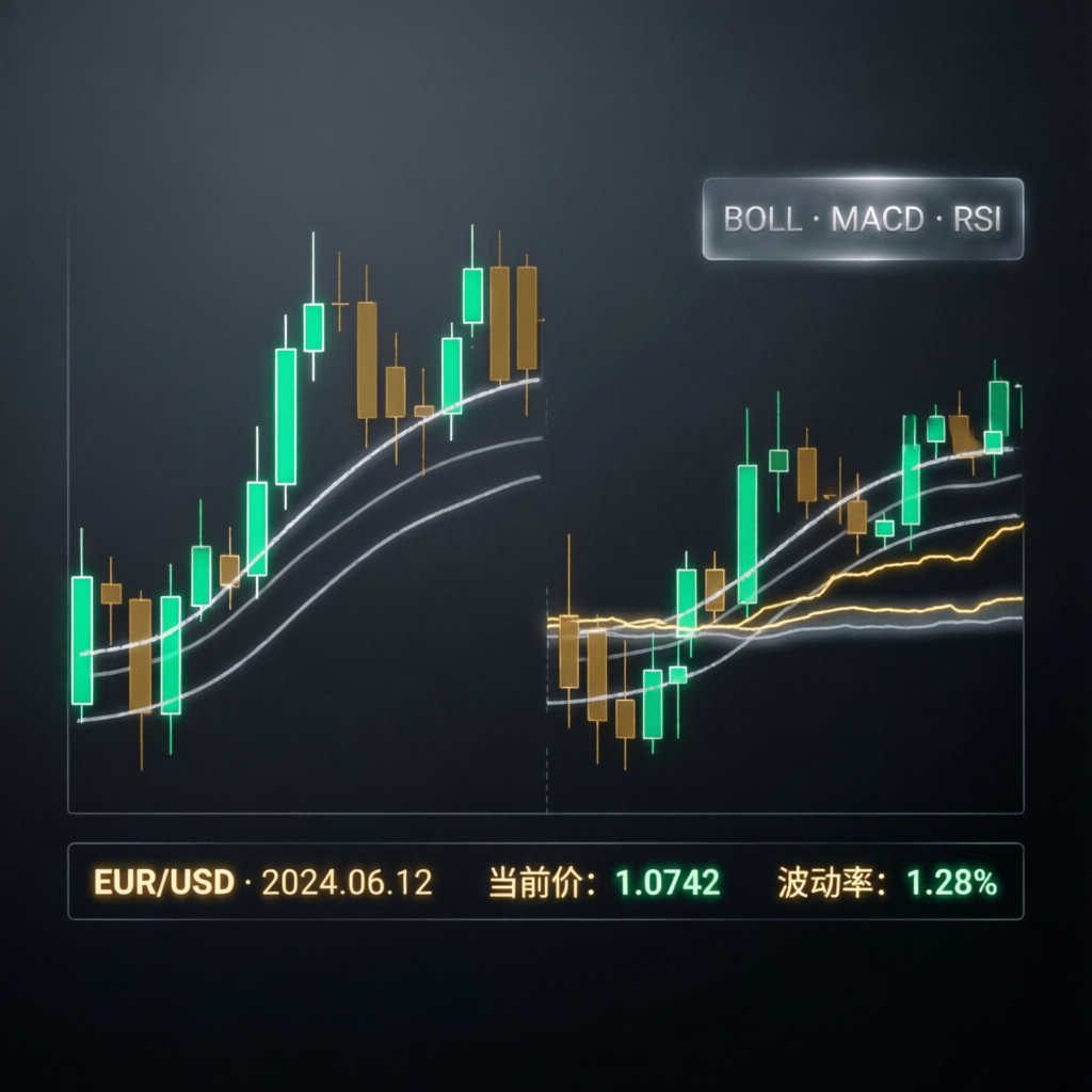 Forex trading strategy with technical indicators