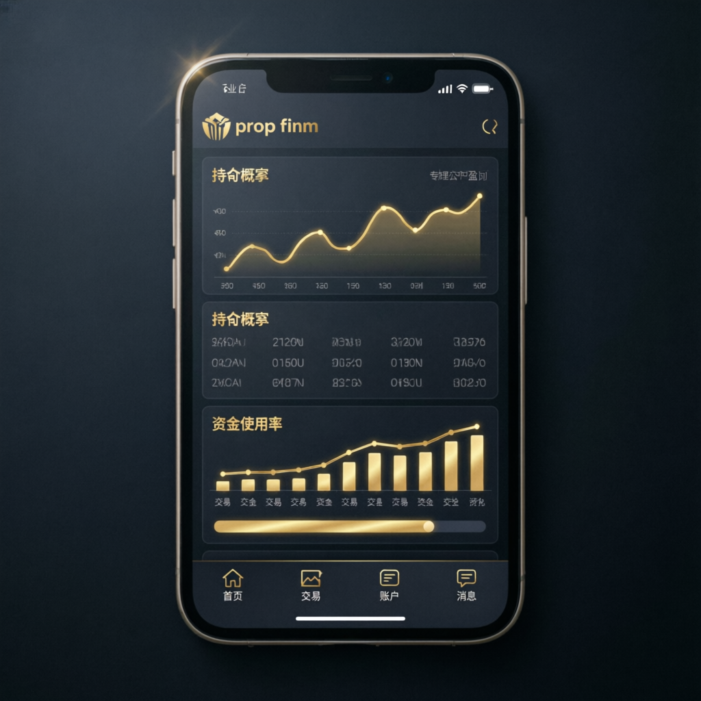 Mobile prop firm account management app