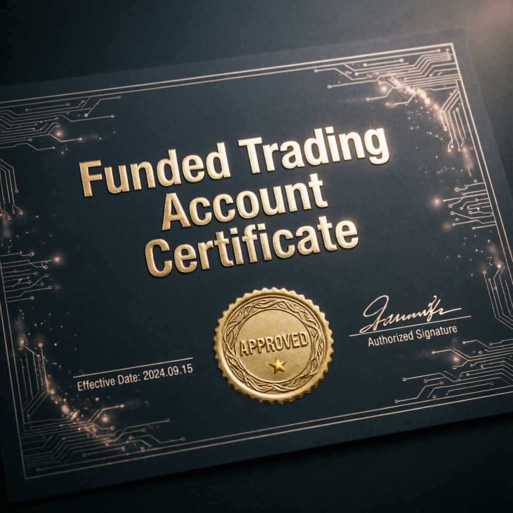 Funded Trading Account Certificate approved
