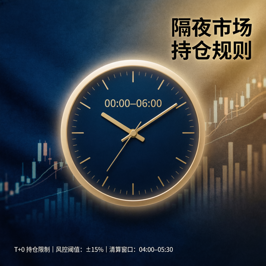 Topstep overnight market holding rules clock visualization with trading charts