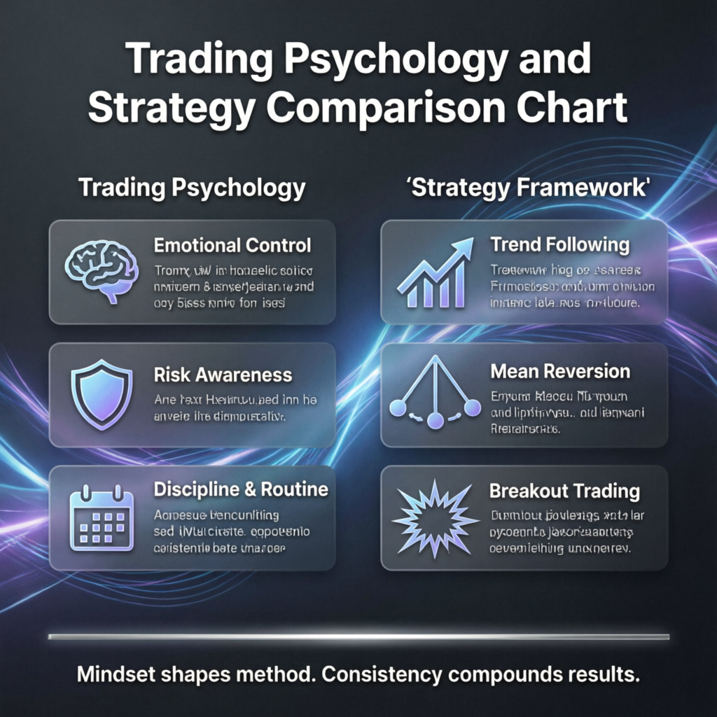 Trading Psychology and Strategy Comparison Chart