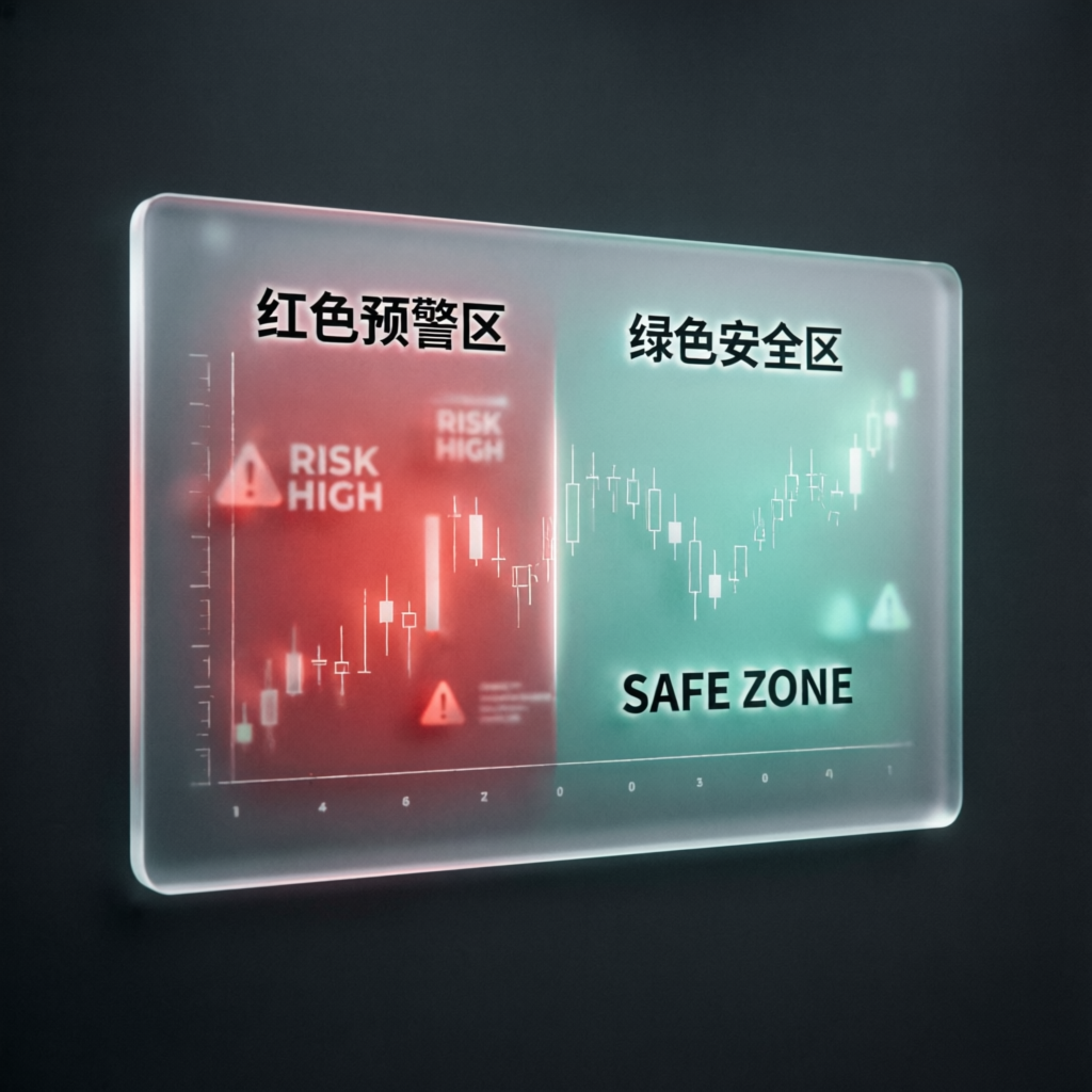 Risk zones visualization showing red warning zone and green safe zone for daily loss limit management