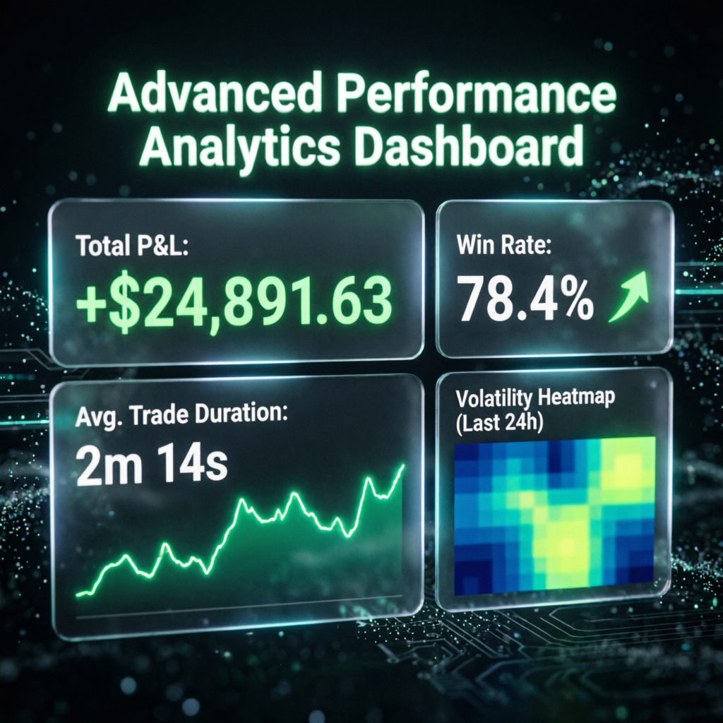 Advanced performance analytics dashboard with trading metrics