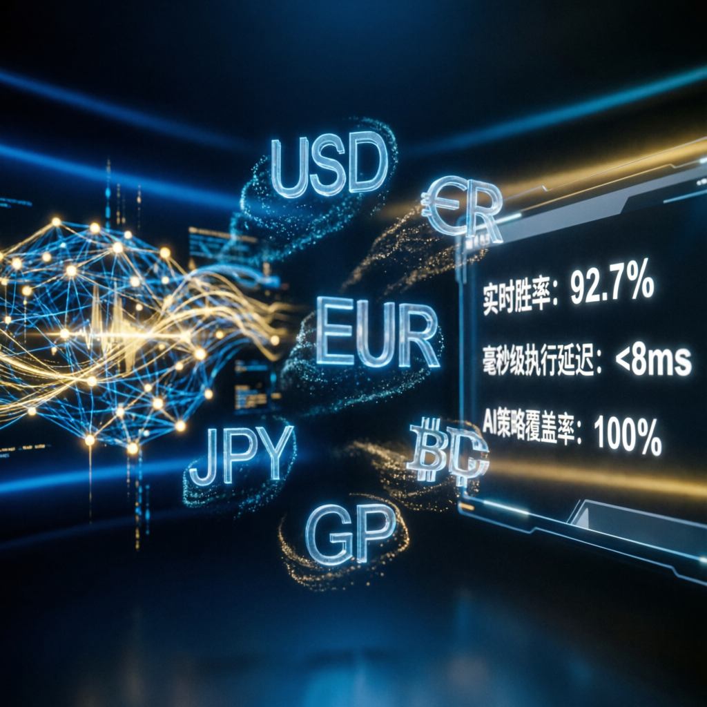 Futuristic forex trading technology with AI automation