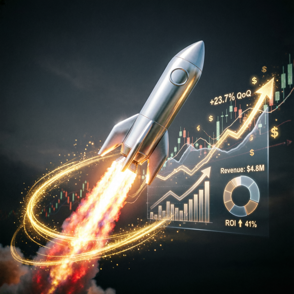 Rocket Launching Through Financial Charts - Trading Success
