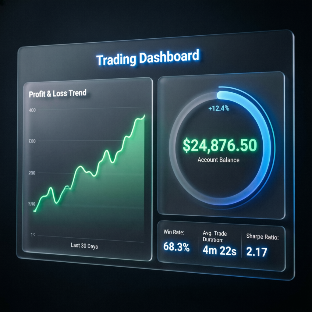 Professional Trading Dashboard Showing Prop Firm Account Management Results