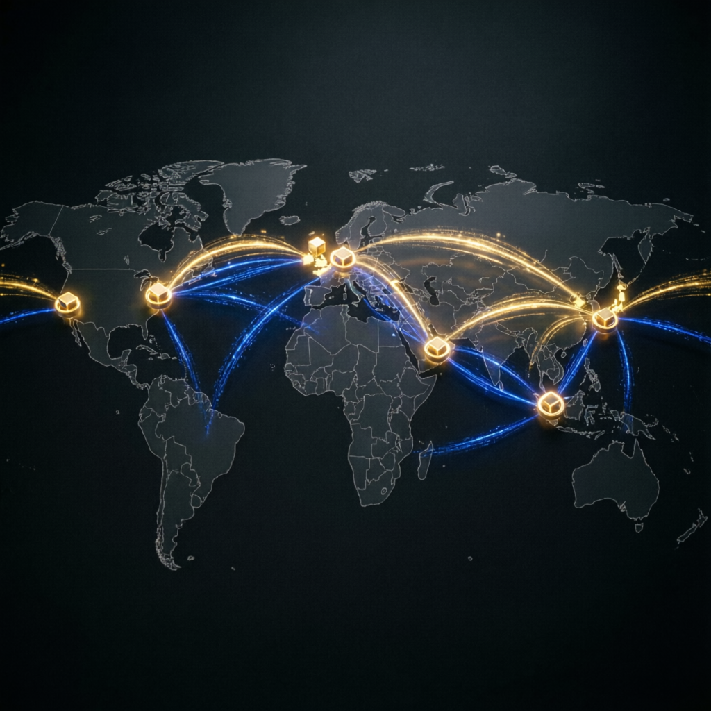 Global world map showing prop firm passing service coverage across international markets