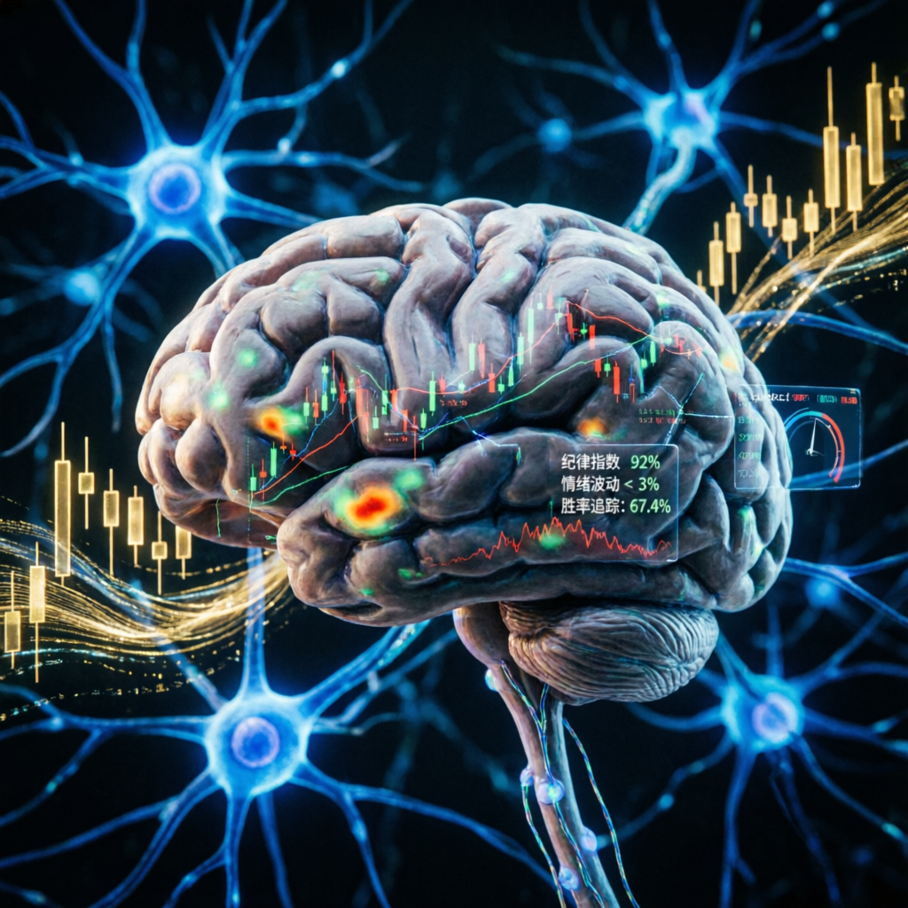 Trading psychology visualization showing the mental aspects of prop firm trading