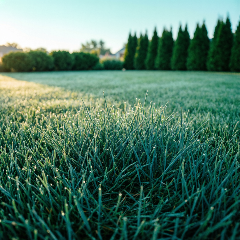 Kentucky Bluegrass lawn close-up