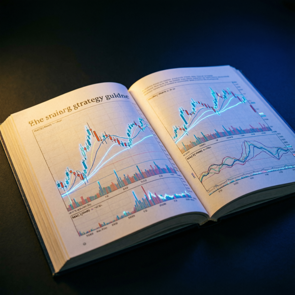 Trading strategy guide book with financial charts showing proven Apex passing methods