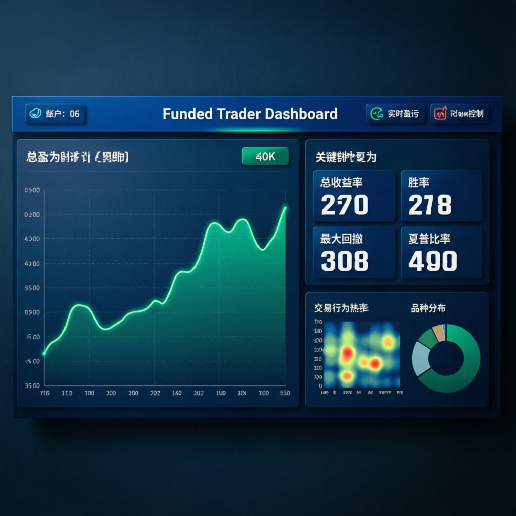 Funded trader dashboard analytics