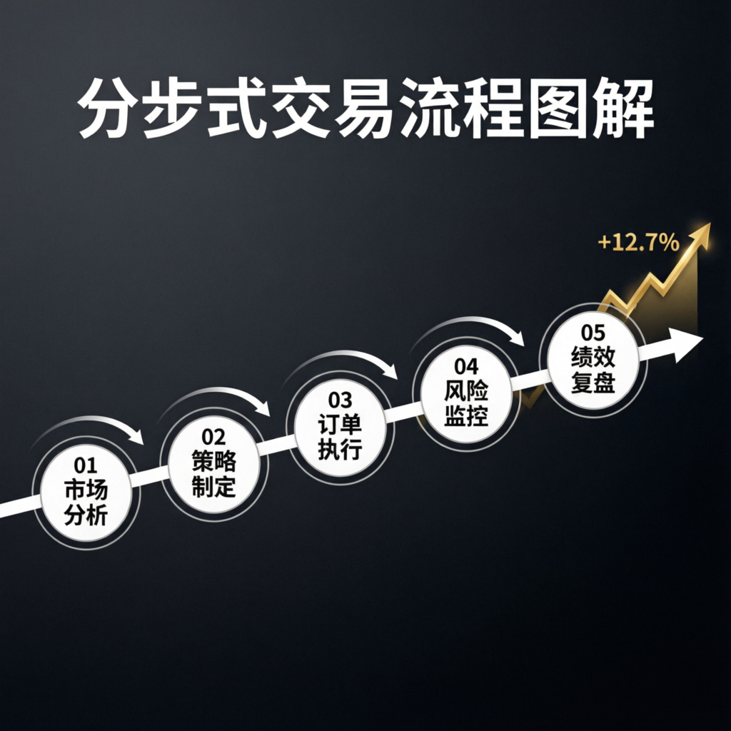Step by step trading process infographic