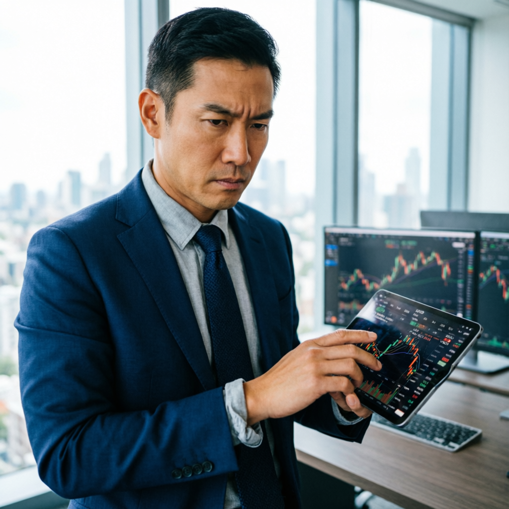 Trader analyzing results