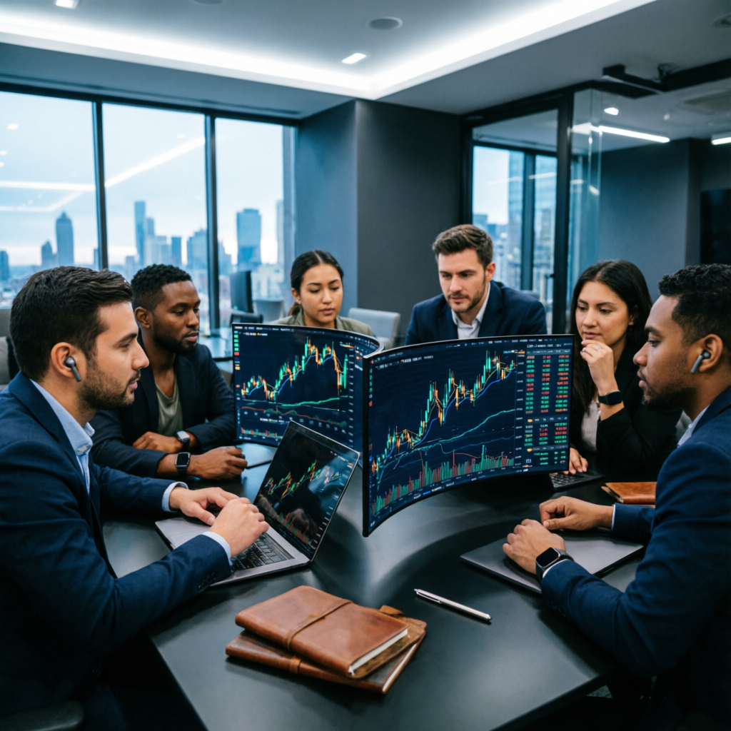 Professional trading team collaboration