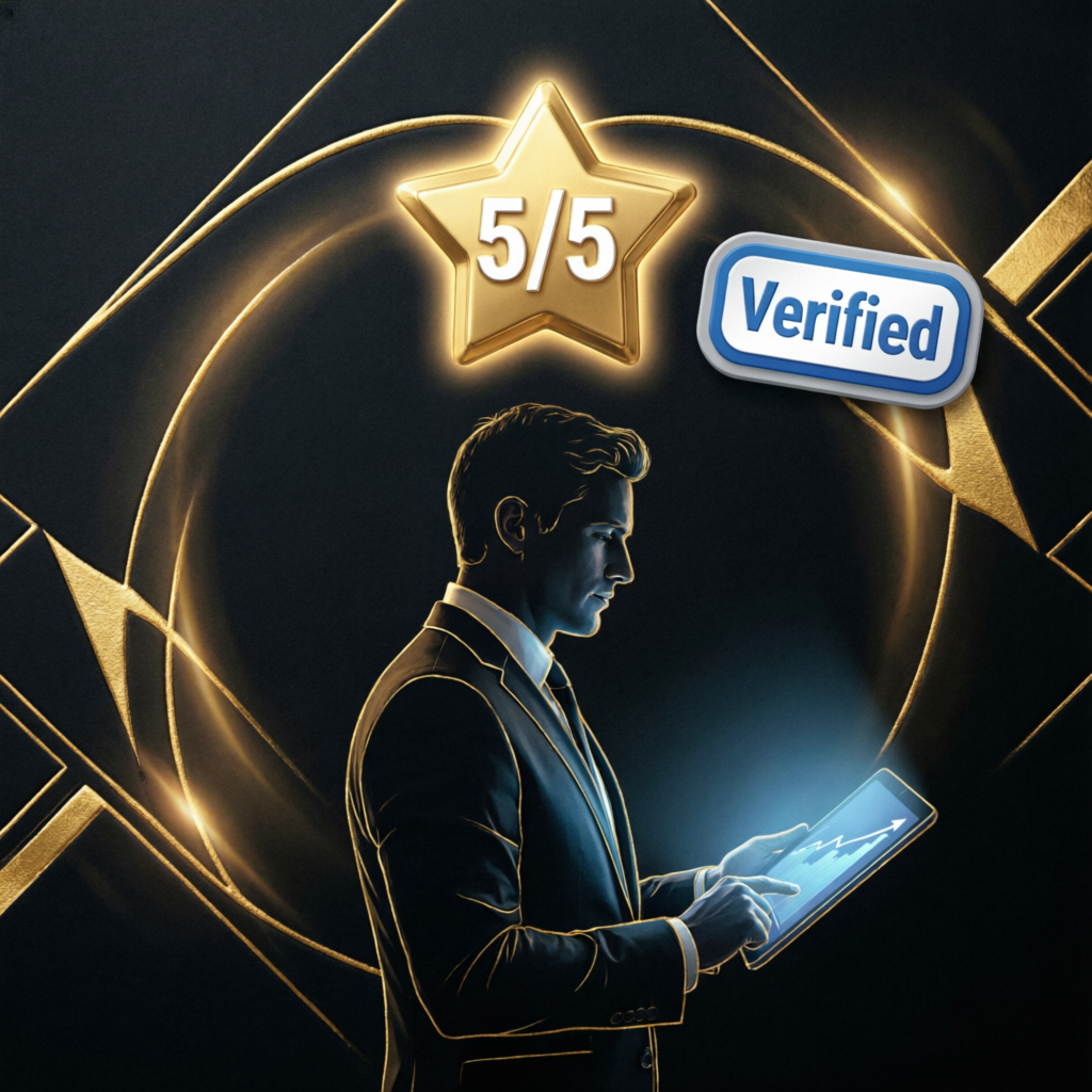 Verified 5-star customer review and testimonial concept