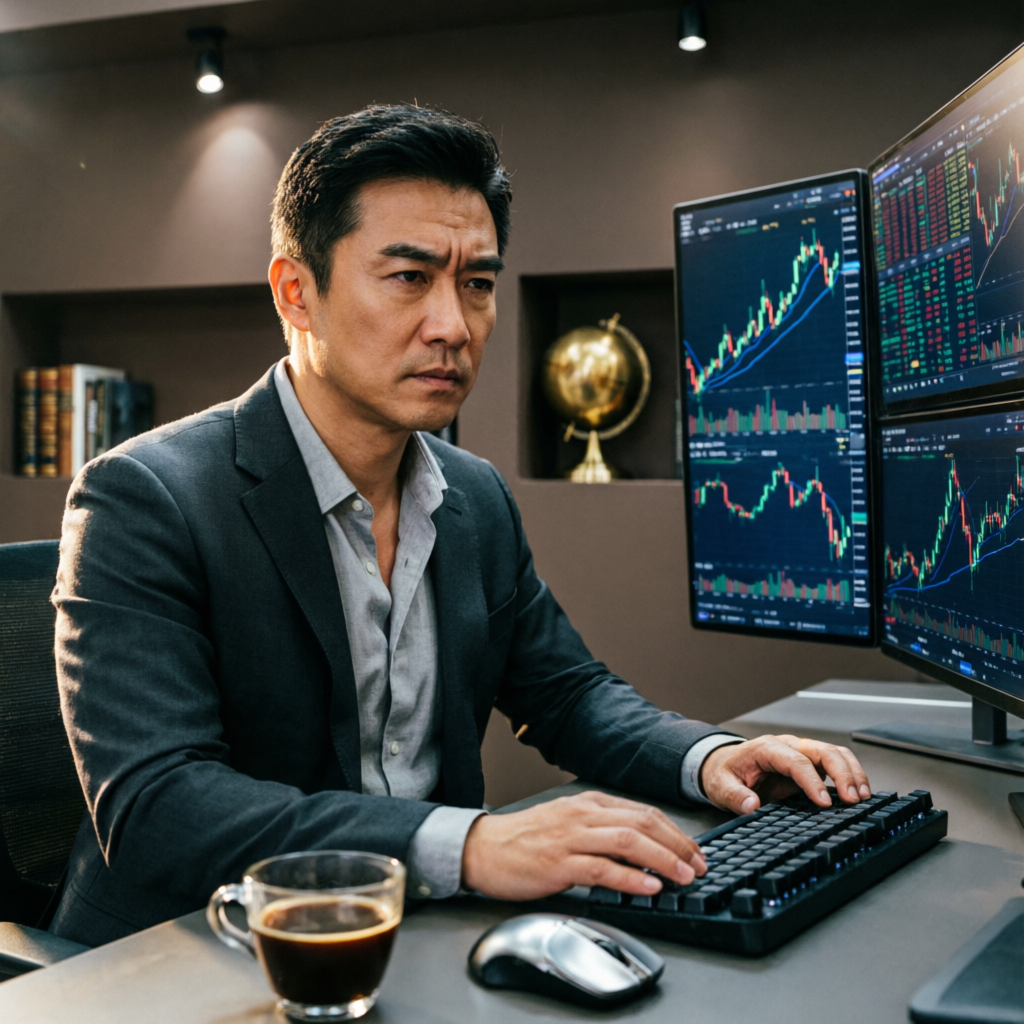Professional forex trader using prop firm passing service for funded account management