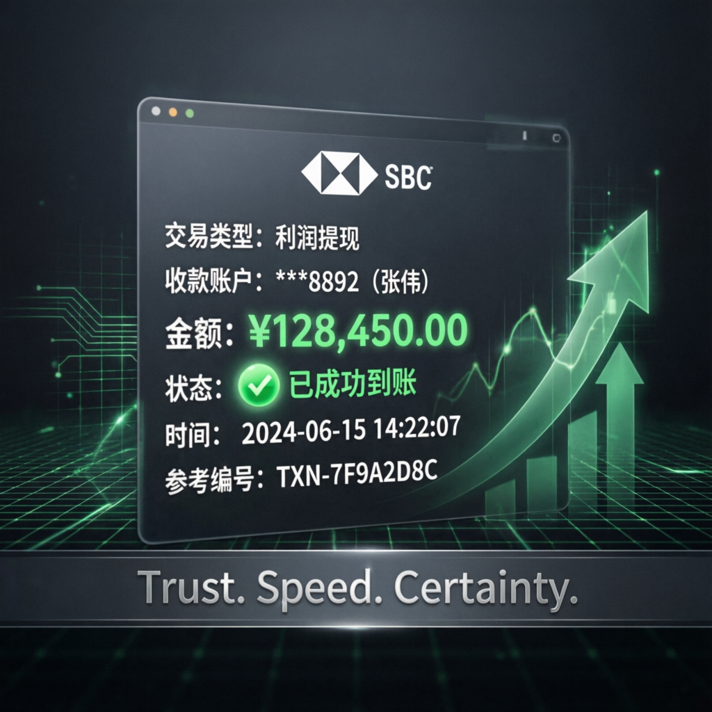Payout Proof Visualization Showing Successful Profit Withdrawal