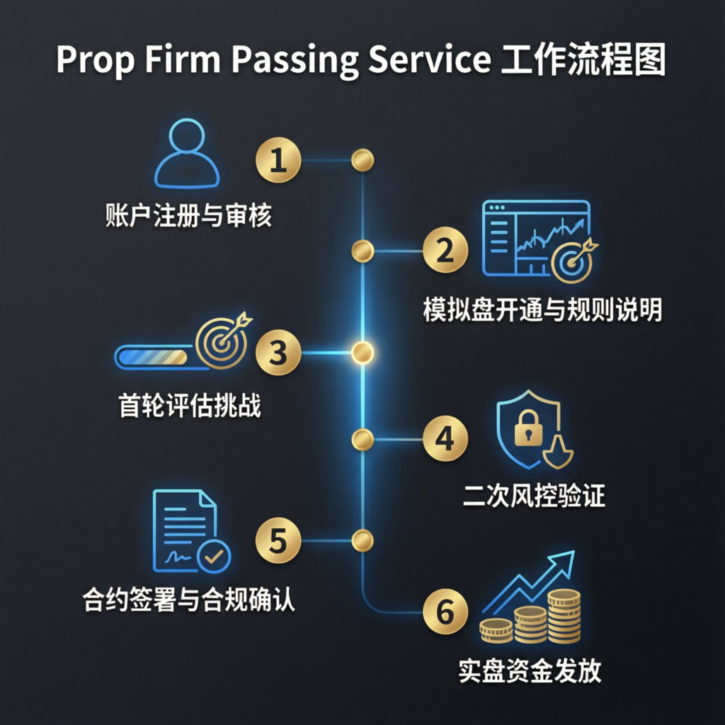Prop Firm Passing Service Workflow Process