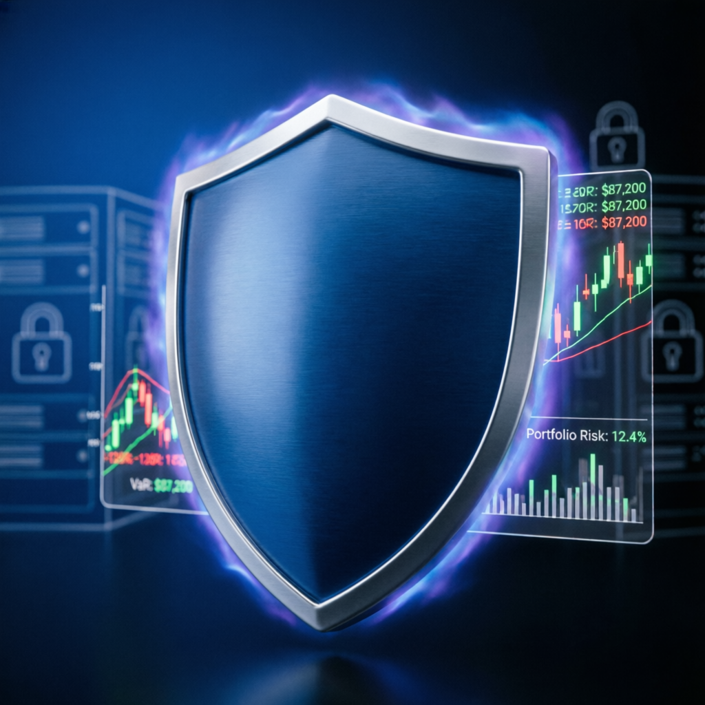 Risk management shield protecting forex trading charts — Understanding drawdown in Maven Trading