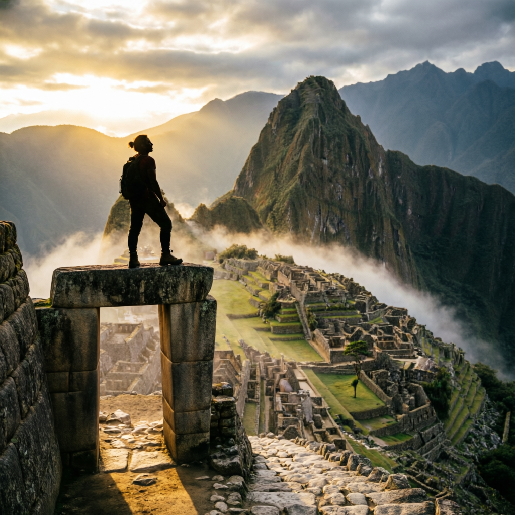 Traveler at the Sun Gate