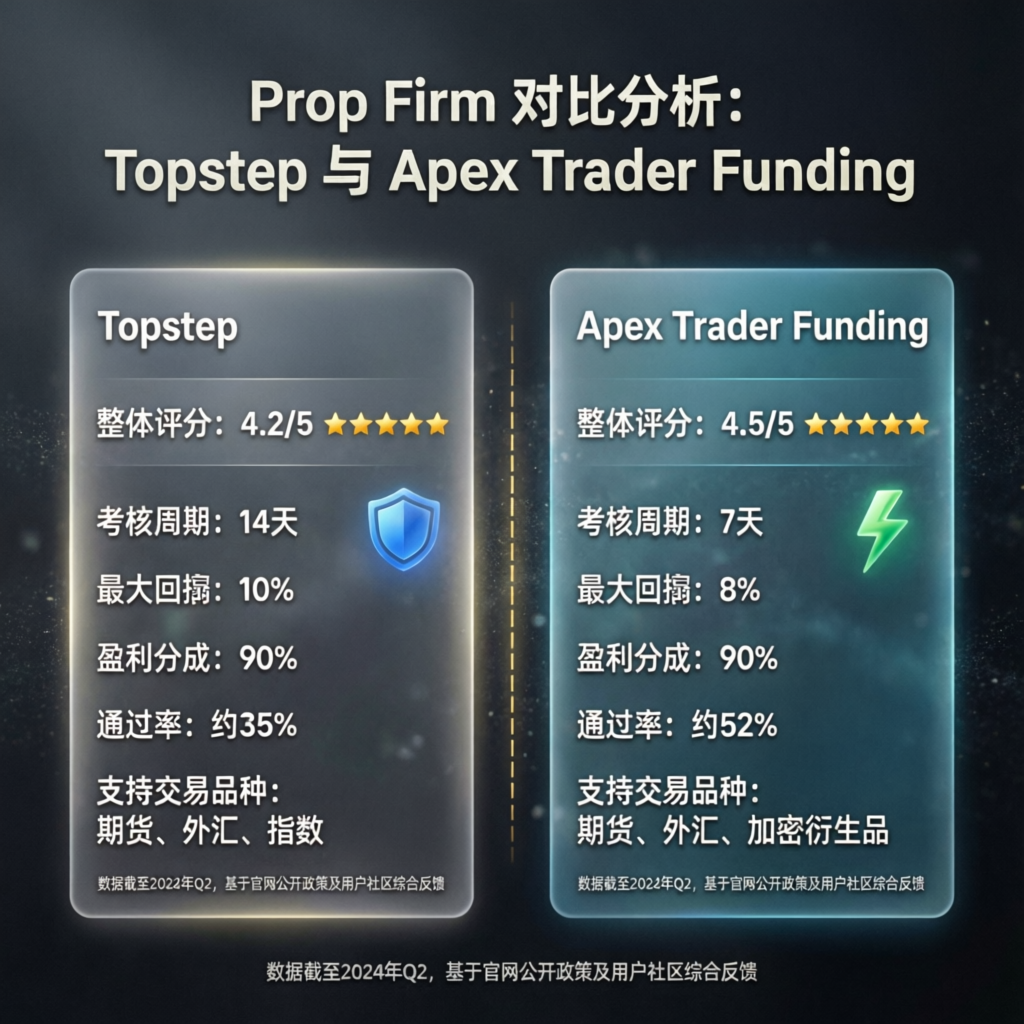 Topstep vs Apex Trader Funding comparison chart