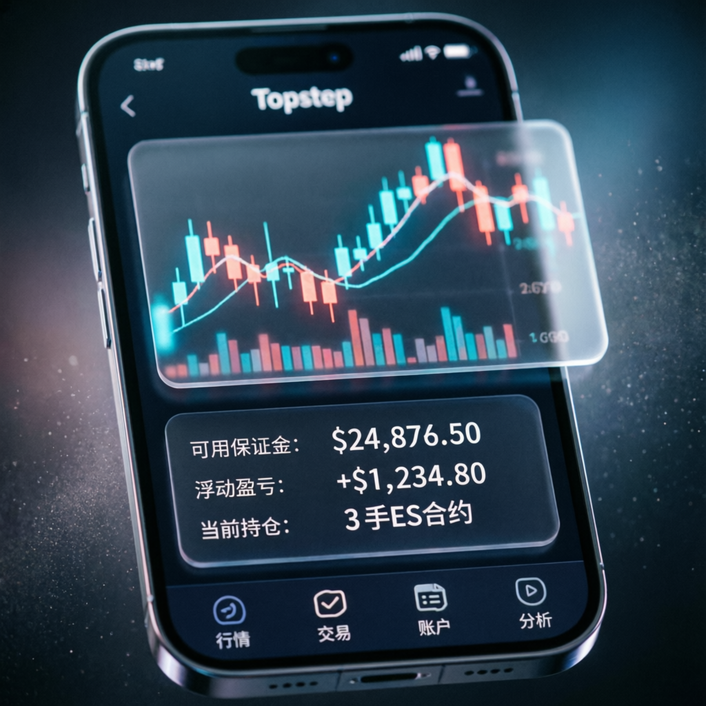 Topstep mobile trading app interface