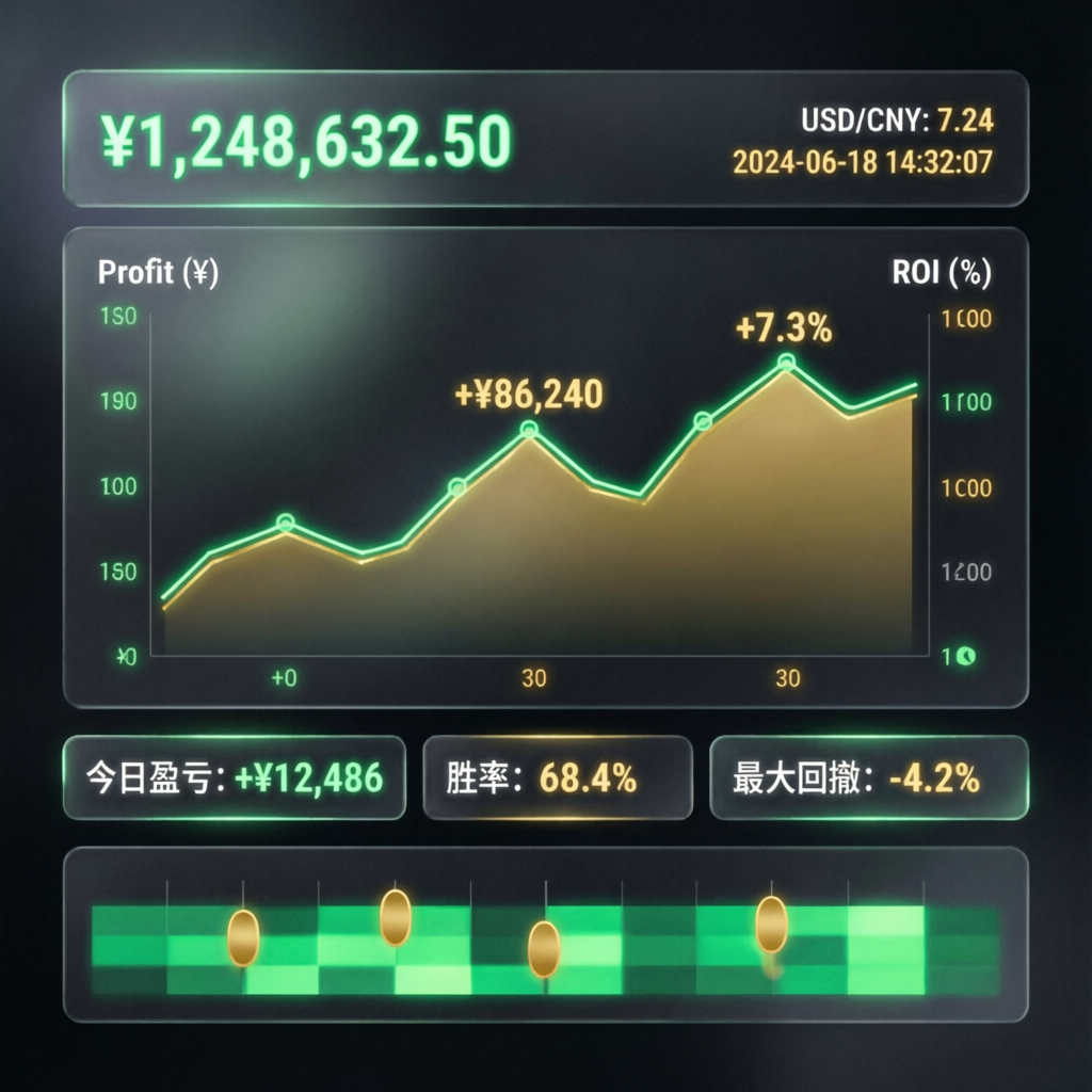 Golden candlestick charts floating in dark space representing premium trading strategies
