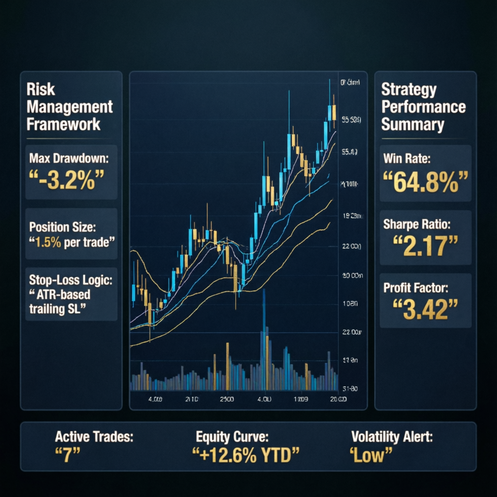 Risk management framework and strategy performance summary dashboard