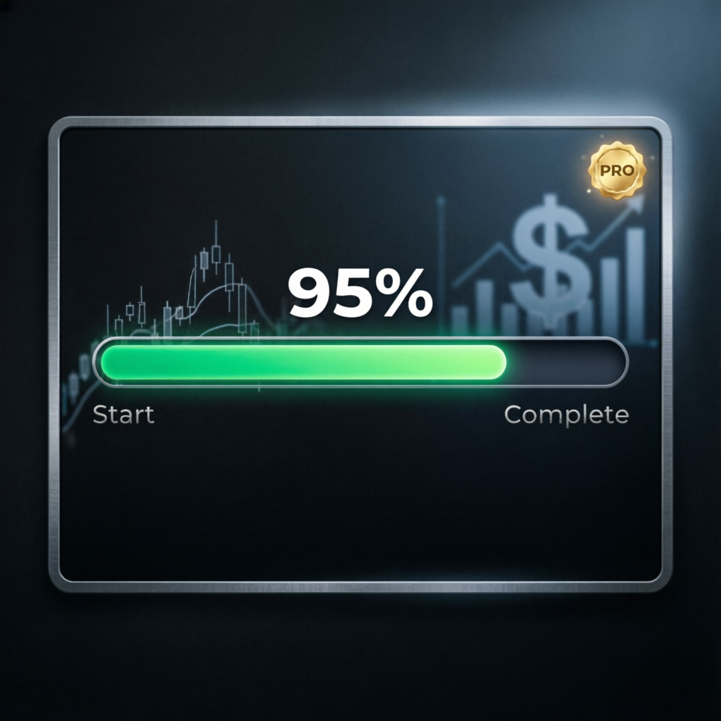 FXIFY challenge progress showing 95% completion