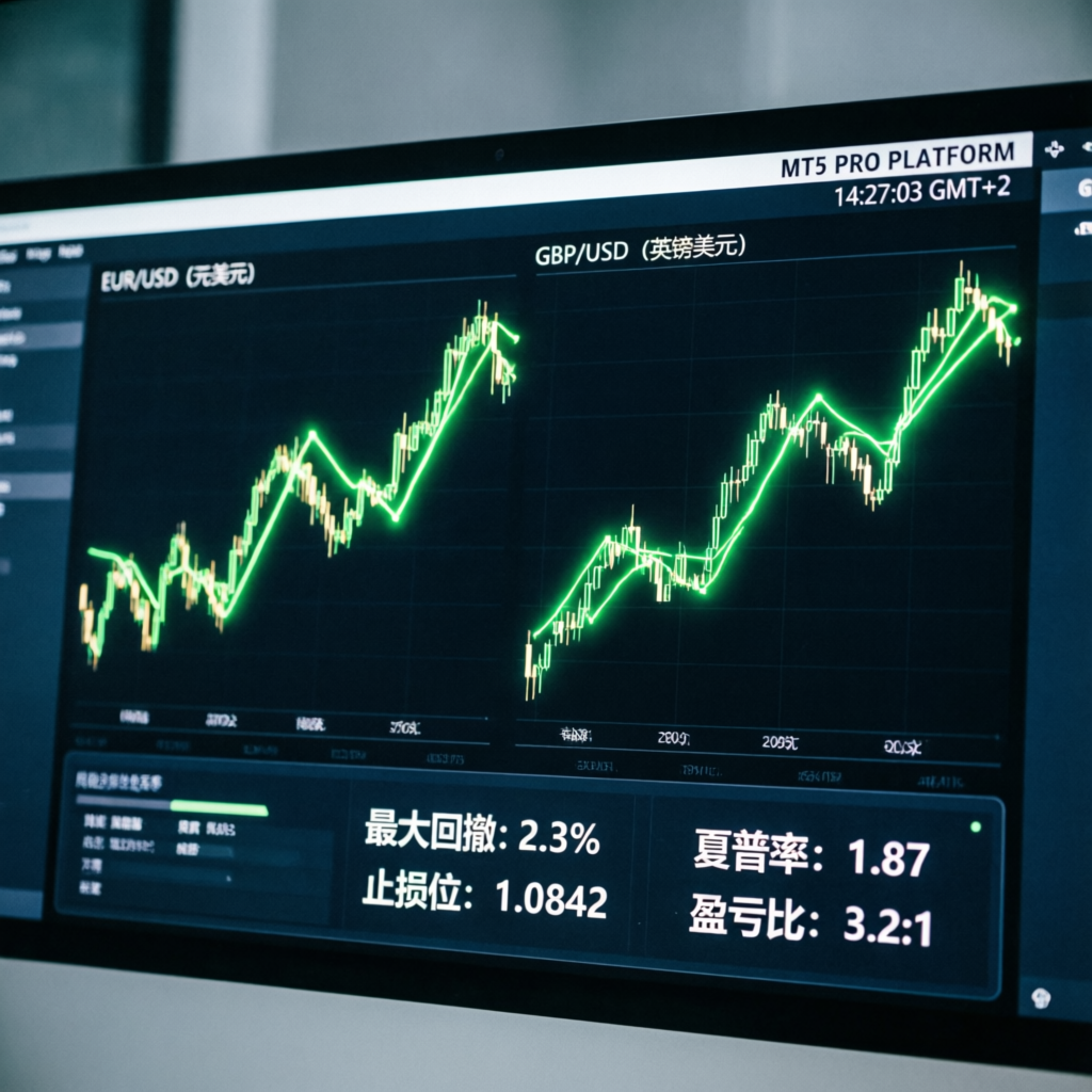 Forex trading chart showing daily drawdown calculations and risk management metrics for Funding Pips evaluation
