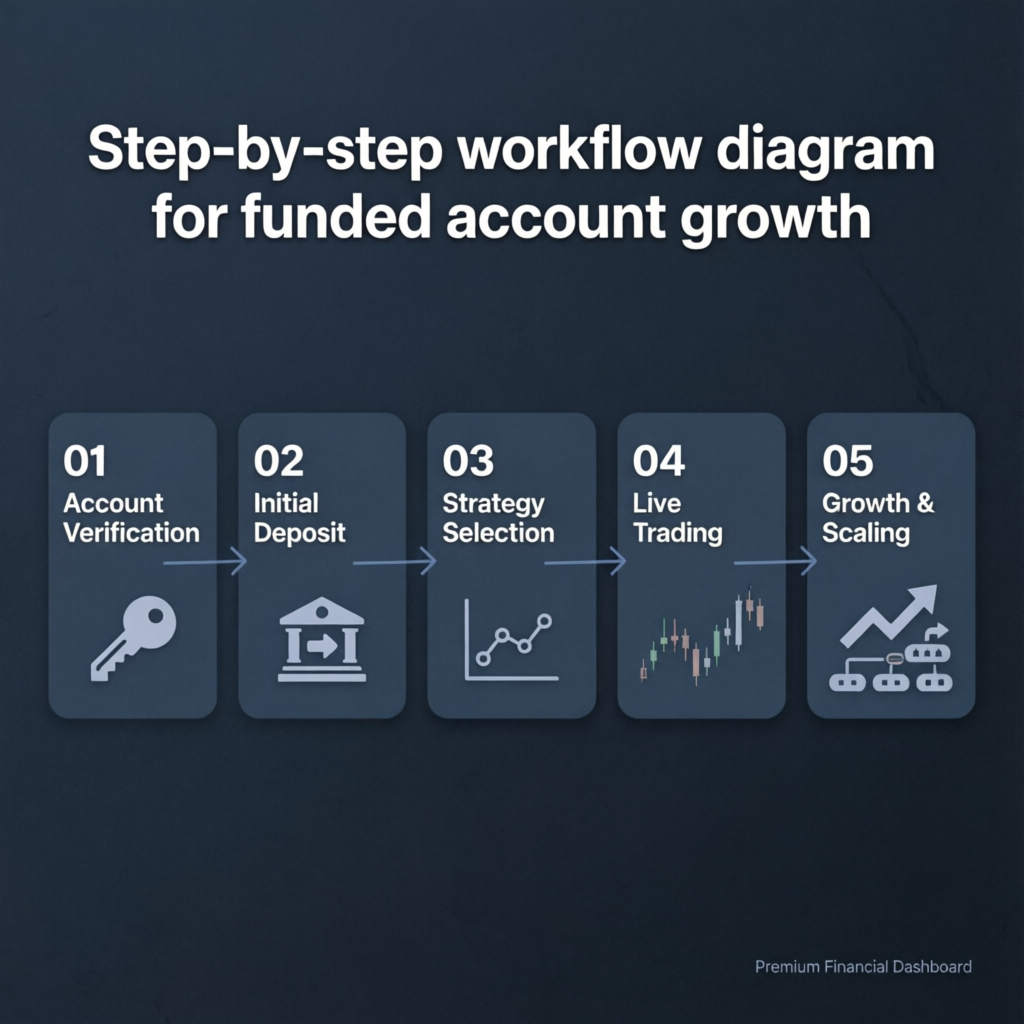 Step-by-Step Funded Account Growth Workflow