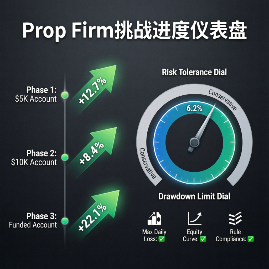 Prop Firm Challenge Progress Metrics and Risk Management Dials